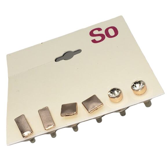 5/10 NWT SO set of 3 rose gold earrings - Picture 4 of 4